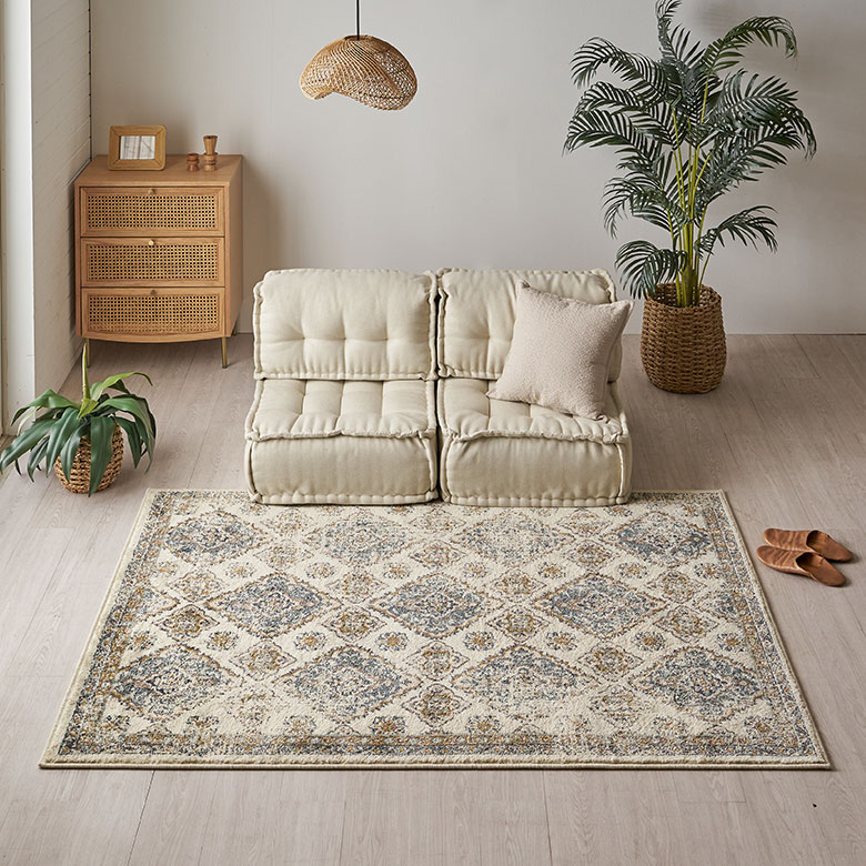 ラグ ペルシャ風 ラグマット 約130×190cm オリエンタル柄 ウィルトン