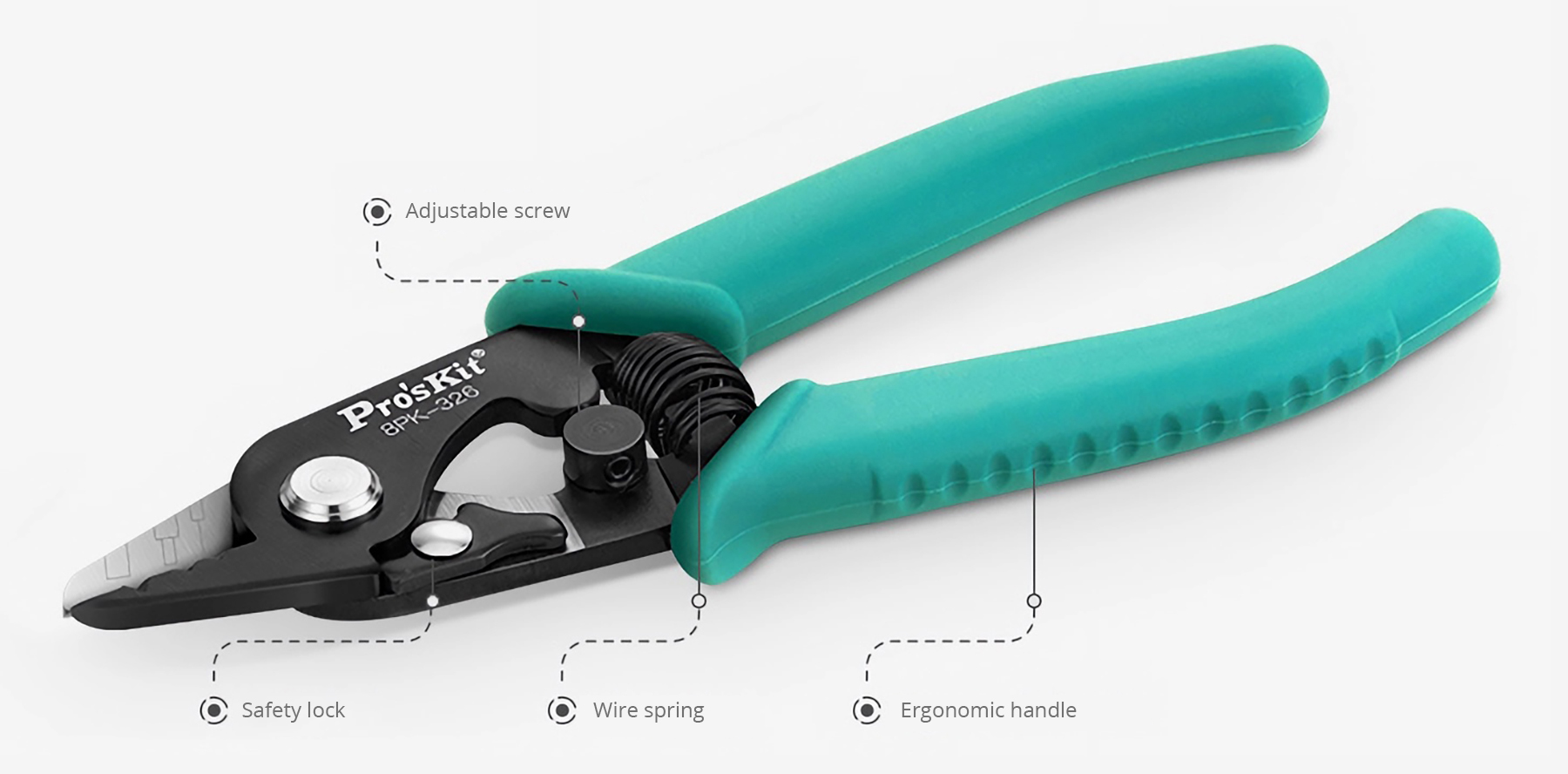 Pro'sKit® Fiber Optic Stripper 8PK-326 - FS.com Europe