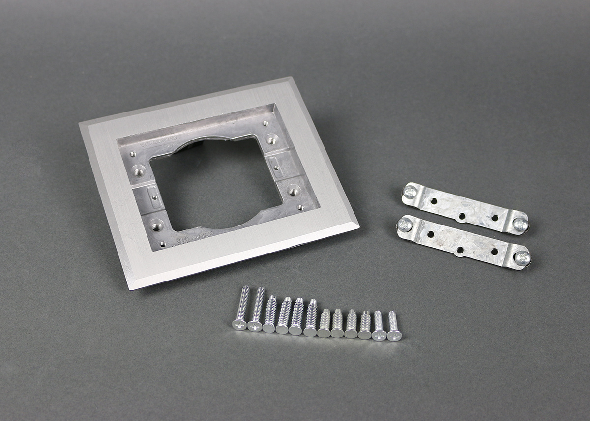 Omnibox® Single Gang Rectangular Aluminum Carpet/Tile Flange