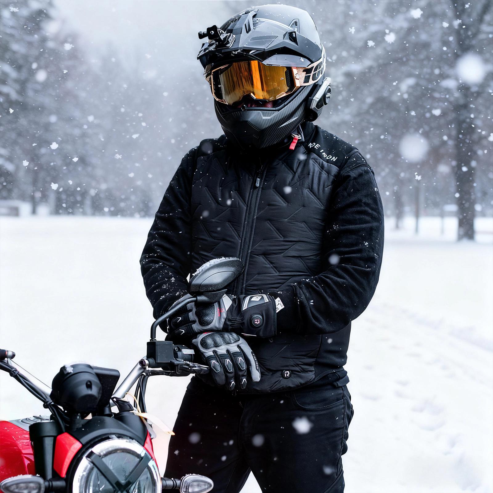 RIDEIRON 冬用防水 スマート電熱 バイク用グローブ| MG7501H