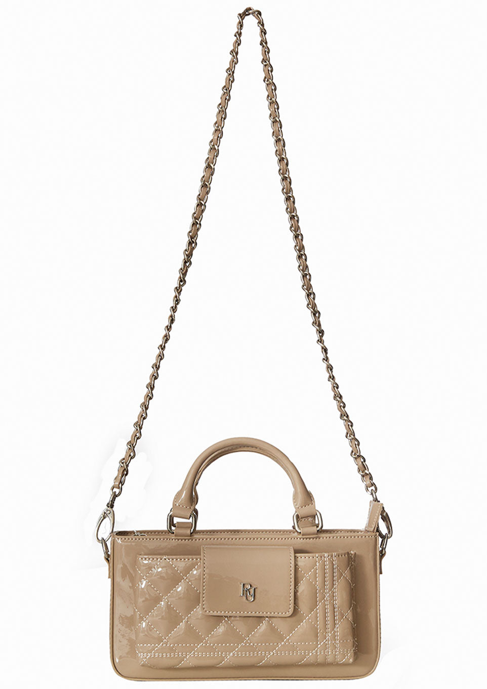 Riu Enamel quilting phone bag ベージュ