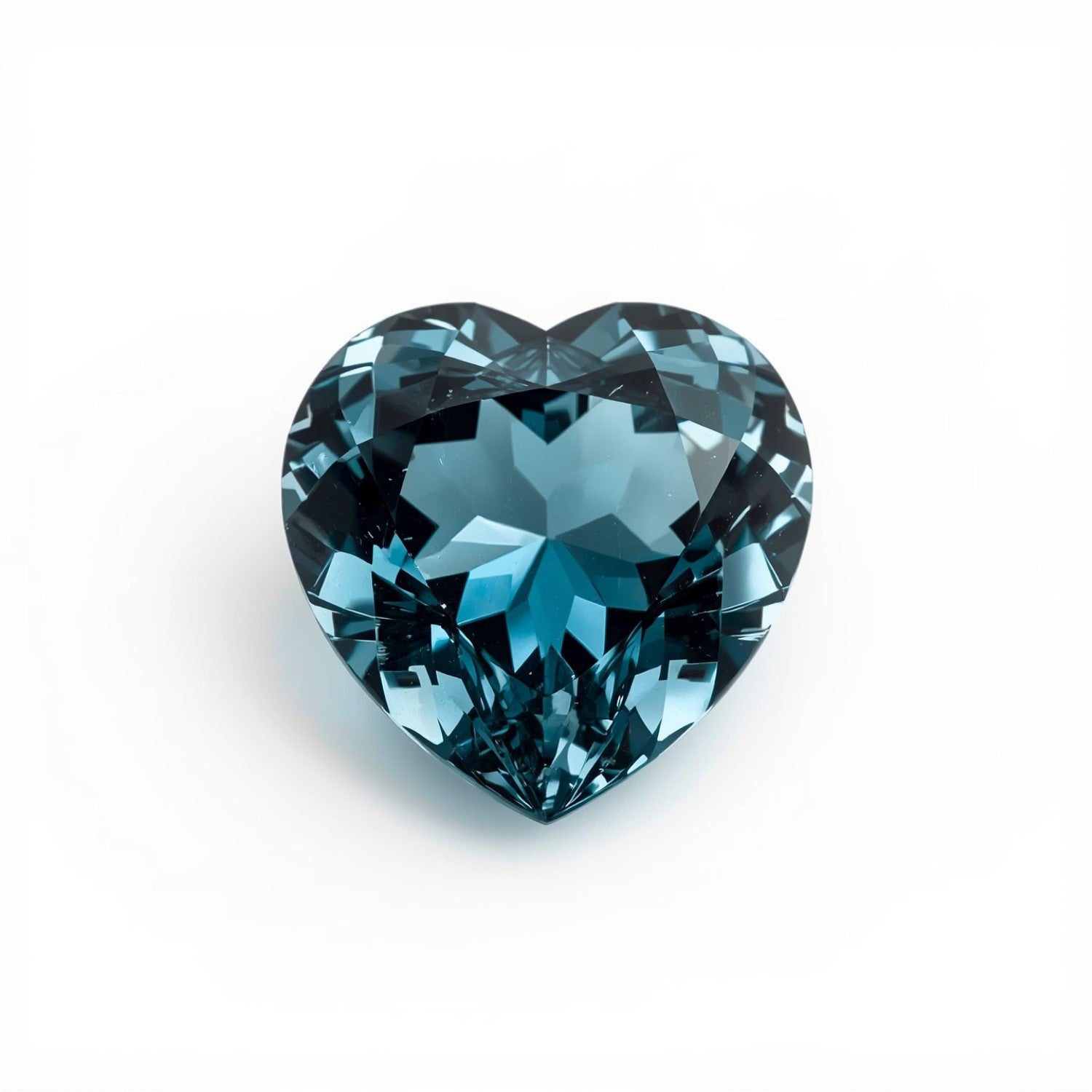 スイスブルートパーズ 1個 小粒 5x5 MM ハート型 ファセットカット