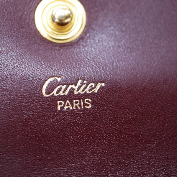 Cartier レザーミニポーチ（ボルドー） – Vintage Shop Rococo