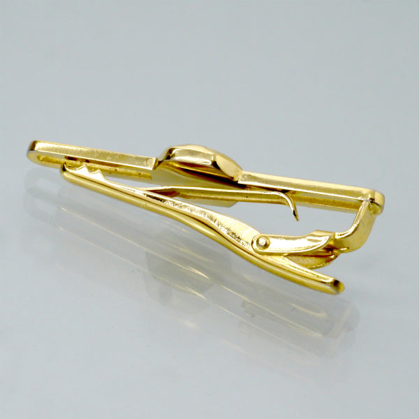 YVES SAINT LAURENT ロゴ入りネクタイピン （ブルー/ゴールド