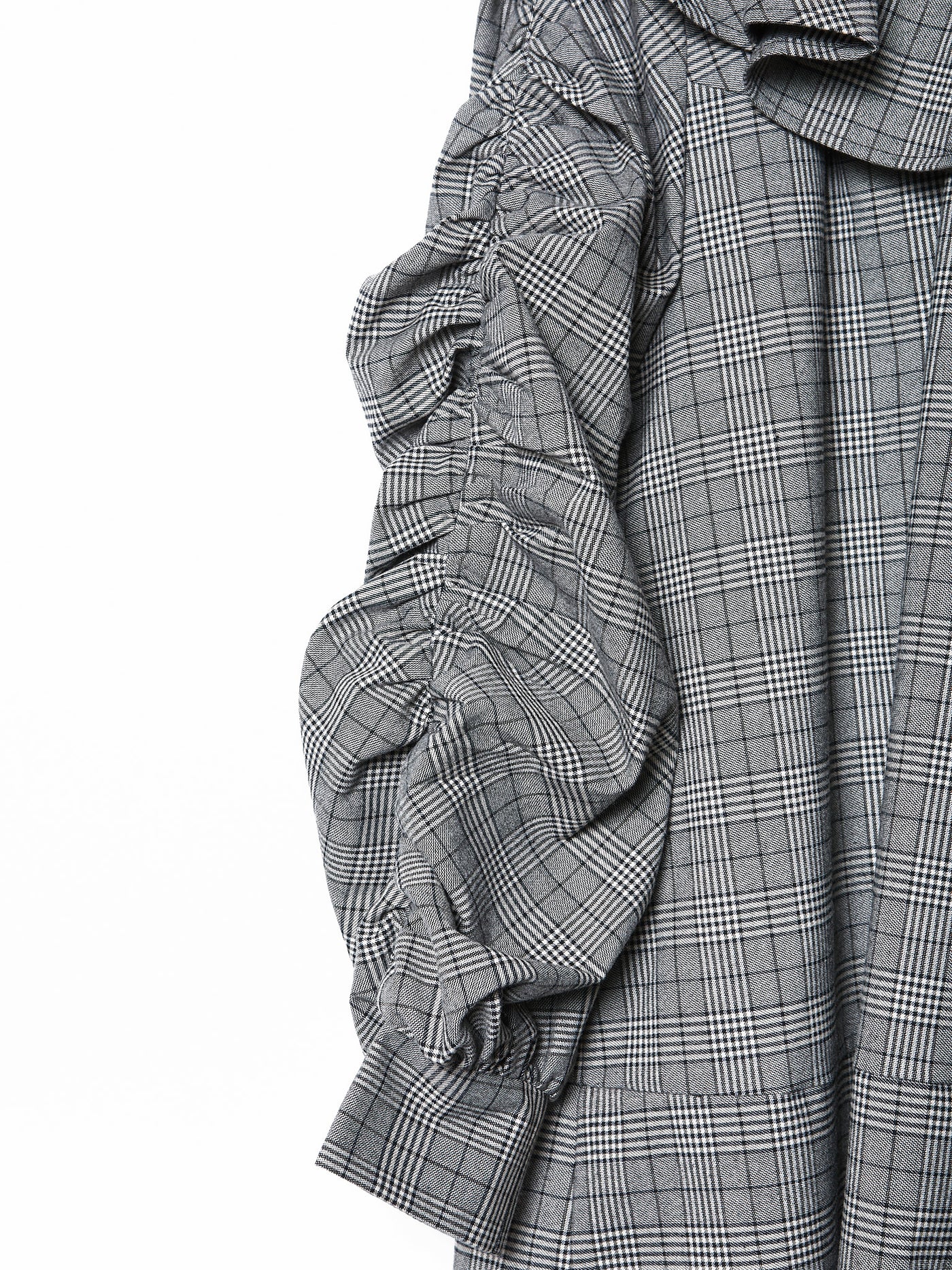 ROSY LUCE FRILL DESIGN CHECK MINI DRESS