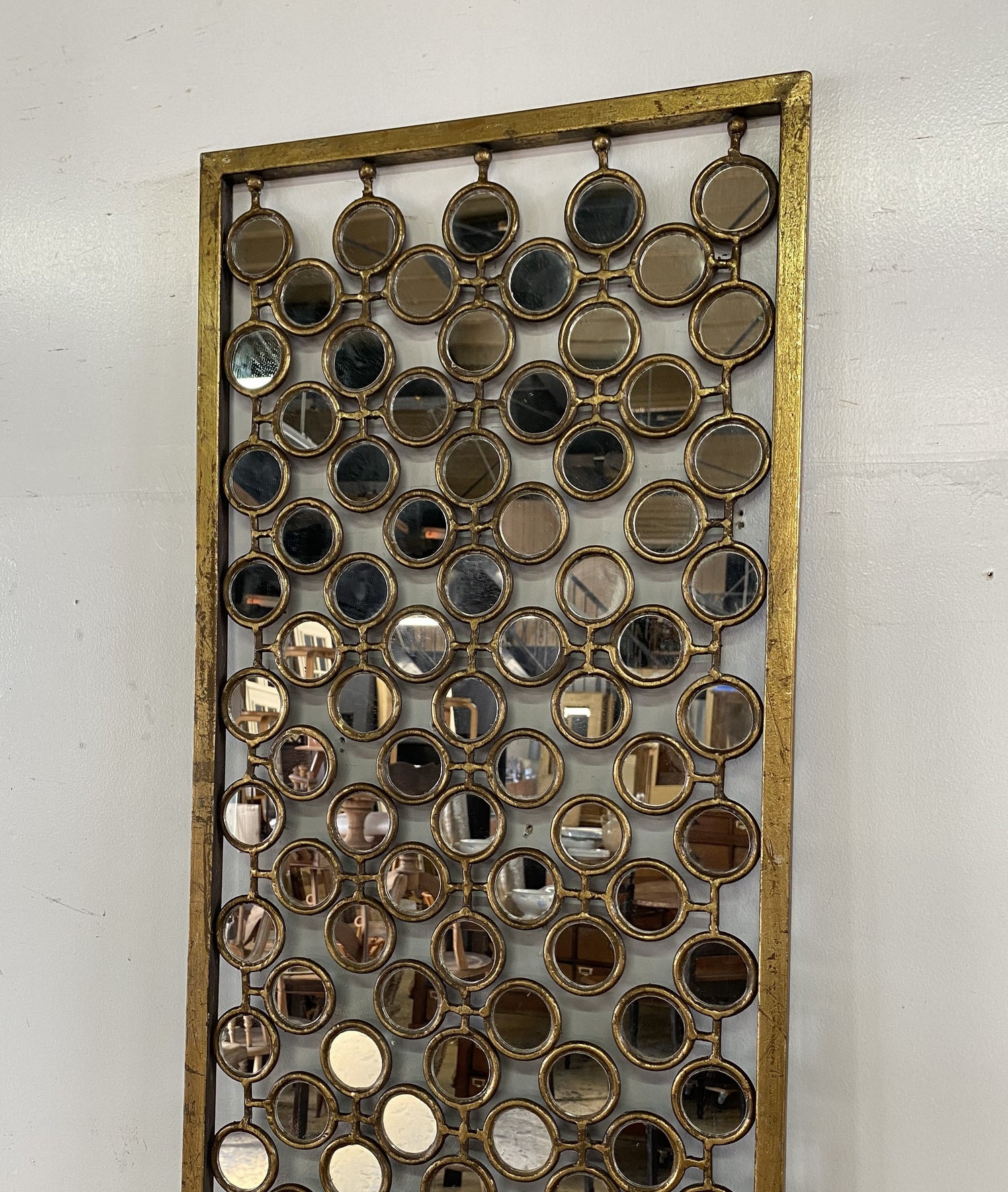 Metal and Mirror Screen – Round trip Antiques
