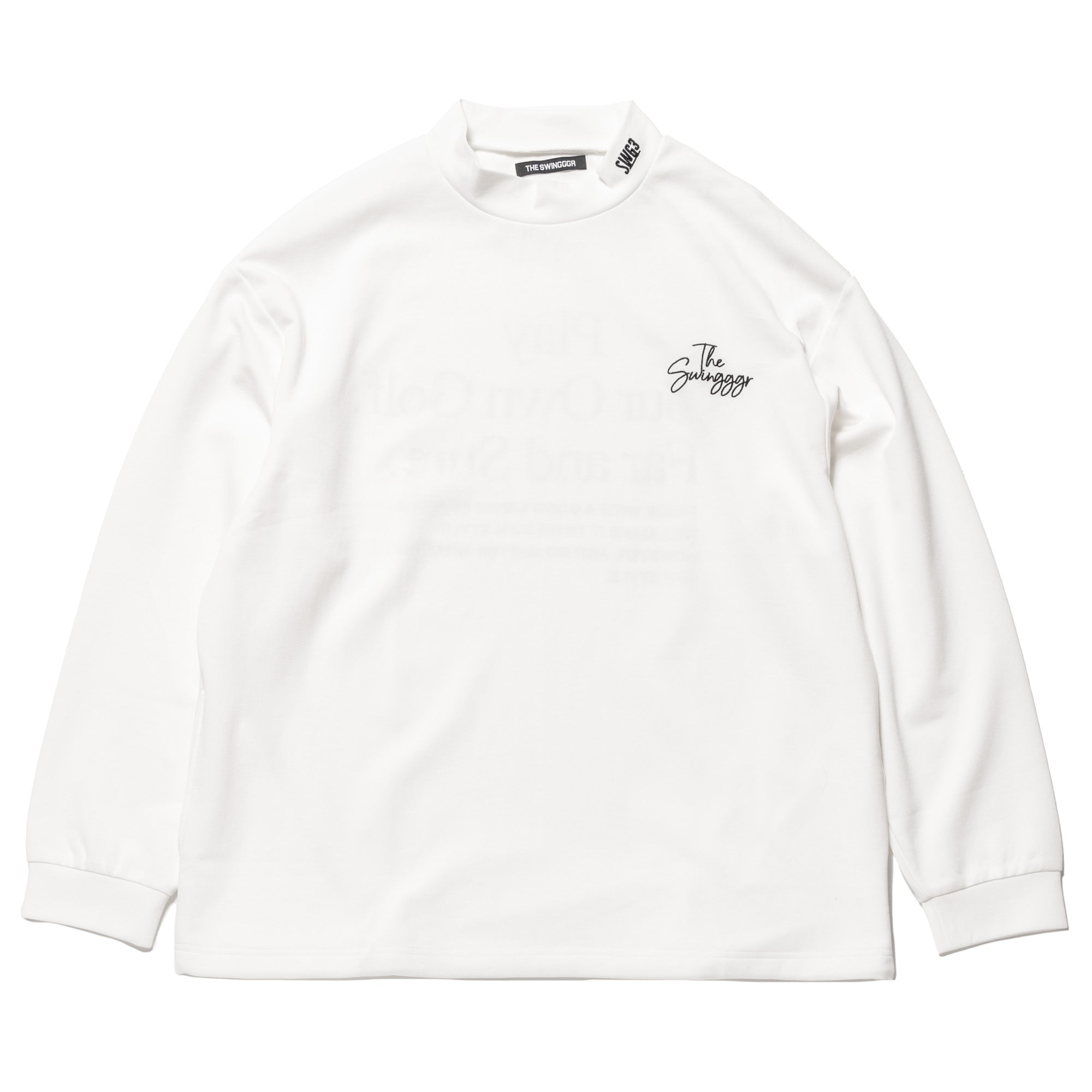 ラフロッグ BACK LOGO MOCK NECK WHITE L/S BACK LOGO MOCK NECK WHITE