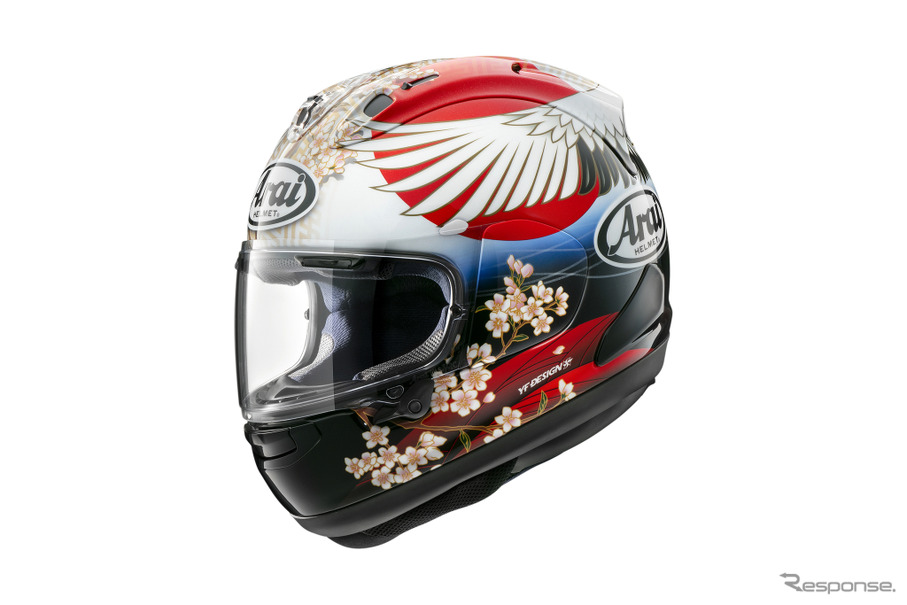 丹頂鶴が舞う浮世絵デザイン、アライ RX-7Xに新デザインモデル「ツバサ