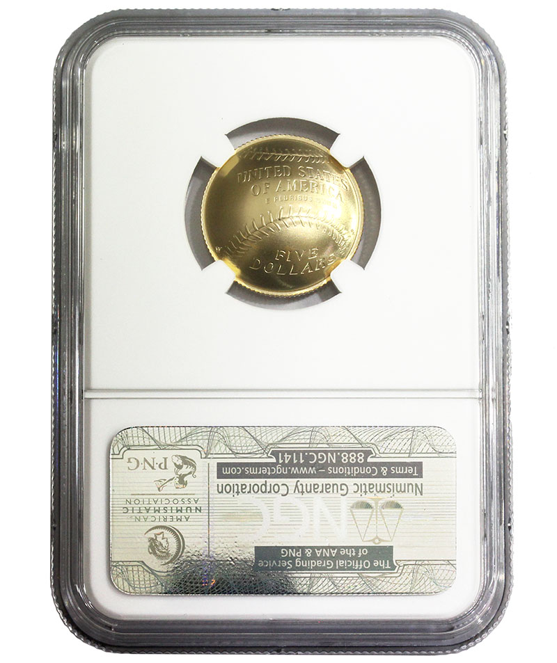 アメリカ2014年W 5ドル 野球殿堂記念 金貨 NGC-ms70 | 収集ワールド
