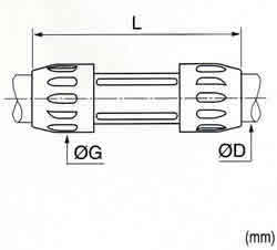 ストレートジョイントΦ40mm（アルミパイプ用ジョイント）|ALN-JS-40