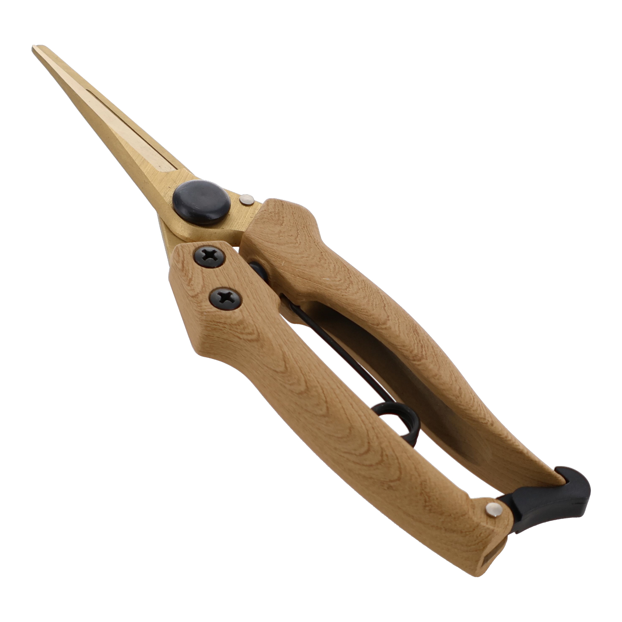 A822 鋏（ハサミ） 芽切り 摘花 Wood Style チタンコーティング 芽切鋏