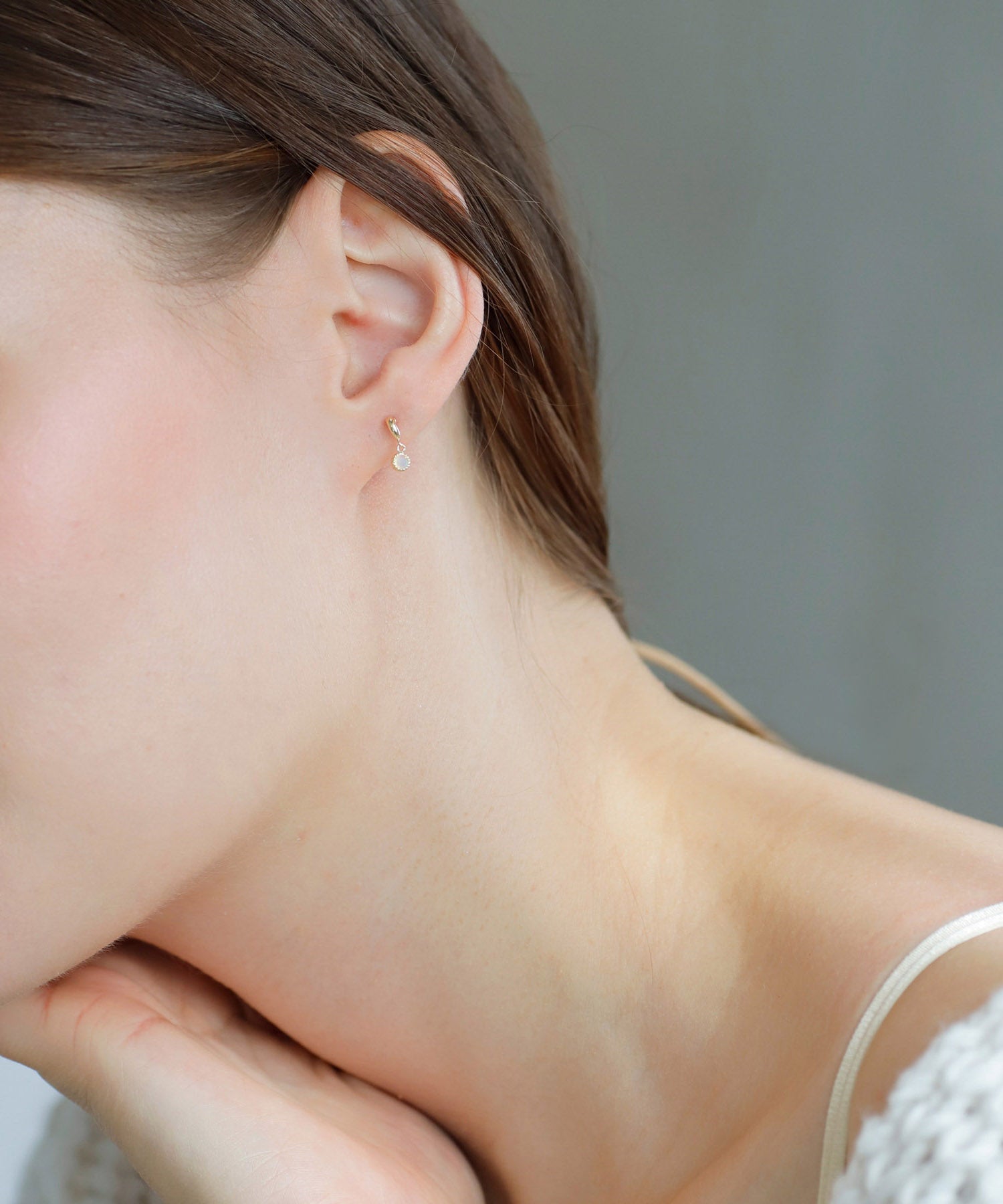 mimi33】オパールピアス[K10][Basic]｜アネモネ・シエナロゼ・ミミサン