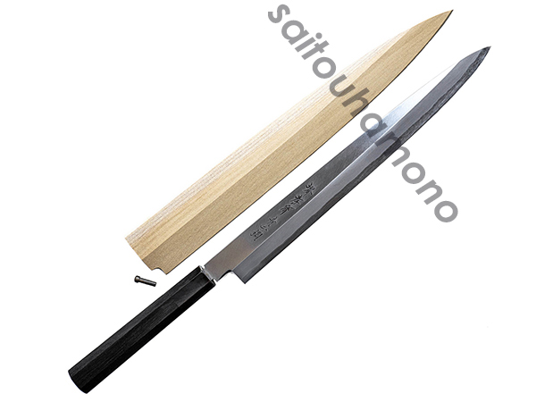 堺孝行青二鋼本霞研黒丹八角柄和包丁の通販「サイトウ刃物店」