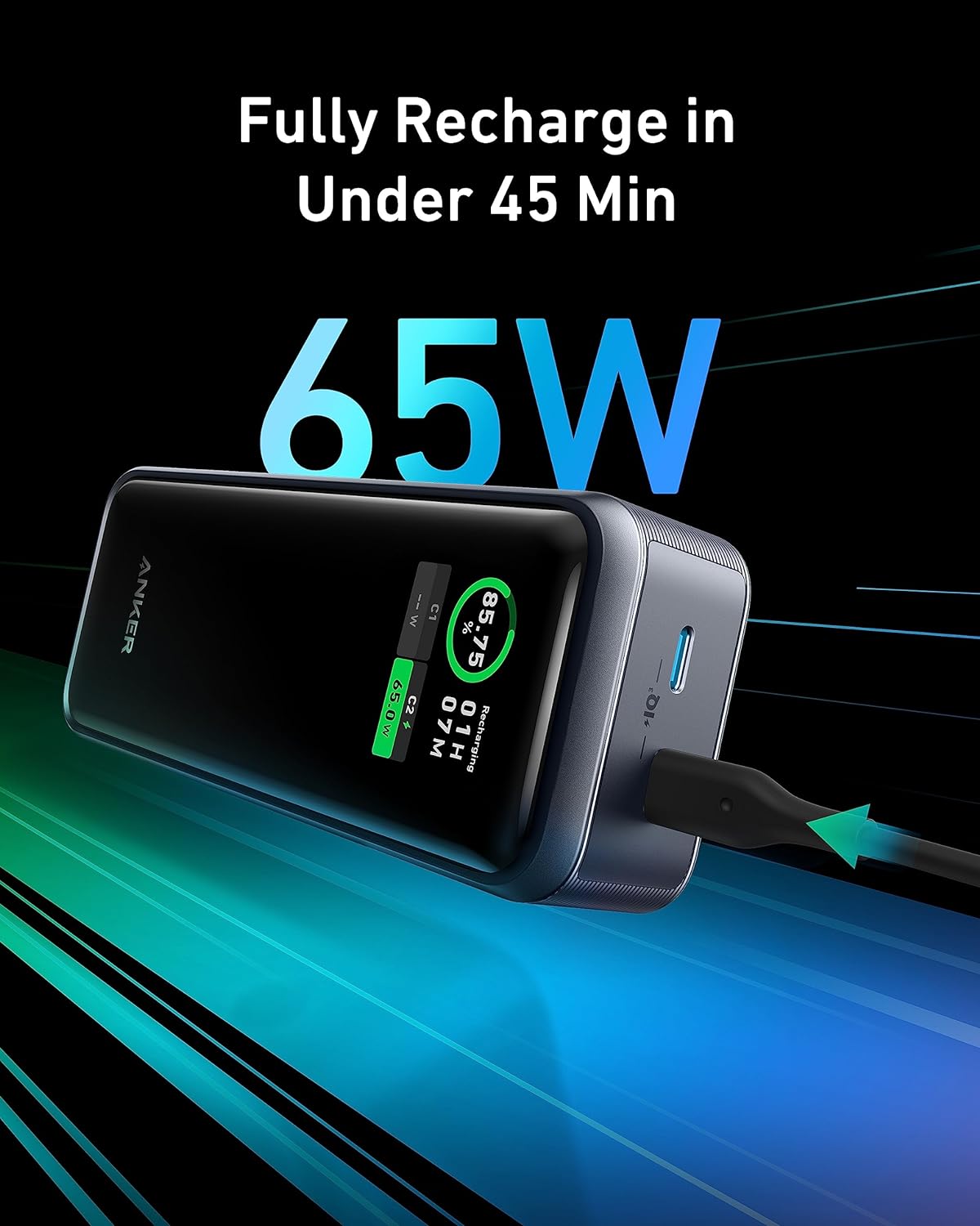 Anker Prime 12000mAh Power Bank - 2-Port Charger with 130W Output