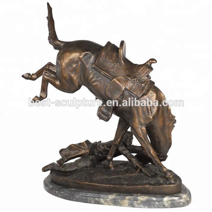 小さなブロンコバスターブロンズ像カウボーイ乗馬馬の彫刻| Alibaba.com