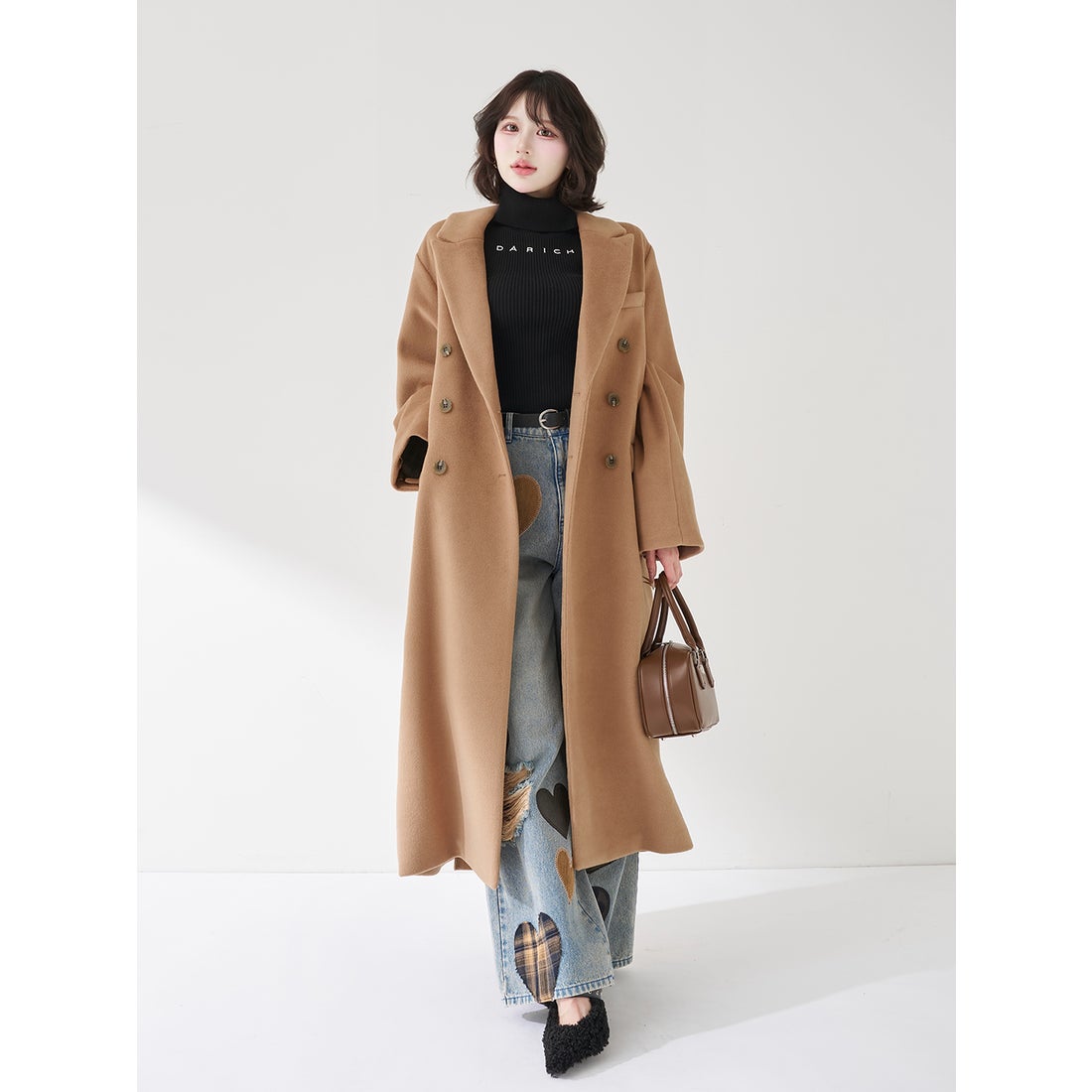 ダーリッチ Darich ダブルロングチェスターコート （グレー