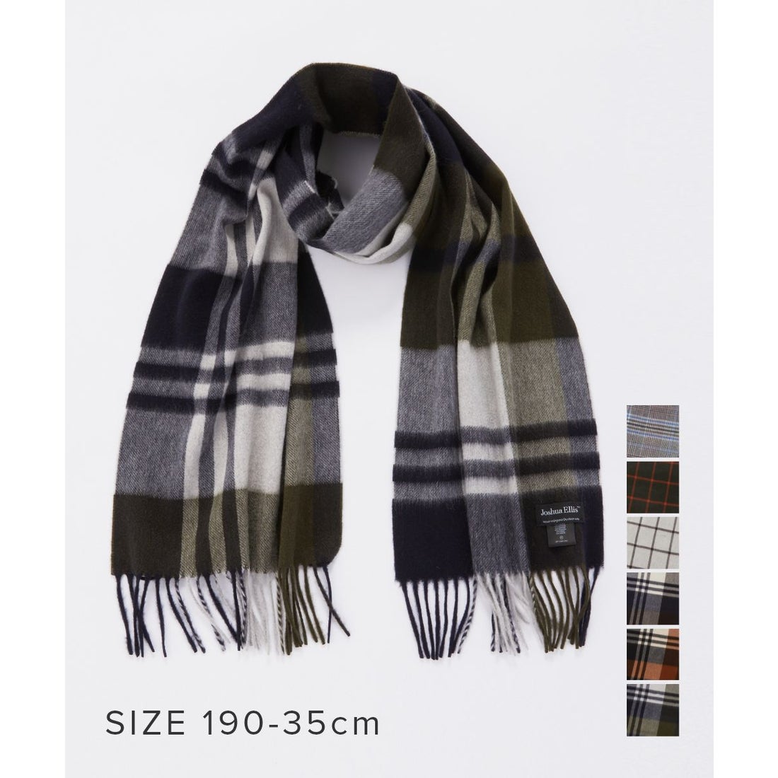 ジョシュアエリス Joshua Ellis マフラー メンズ レディース 35×190