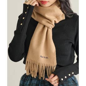 Stussy ウールマフラー ベージュ フリンジ付き 銀タグ Stussy ウール