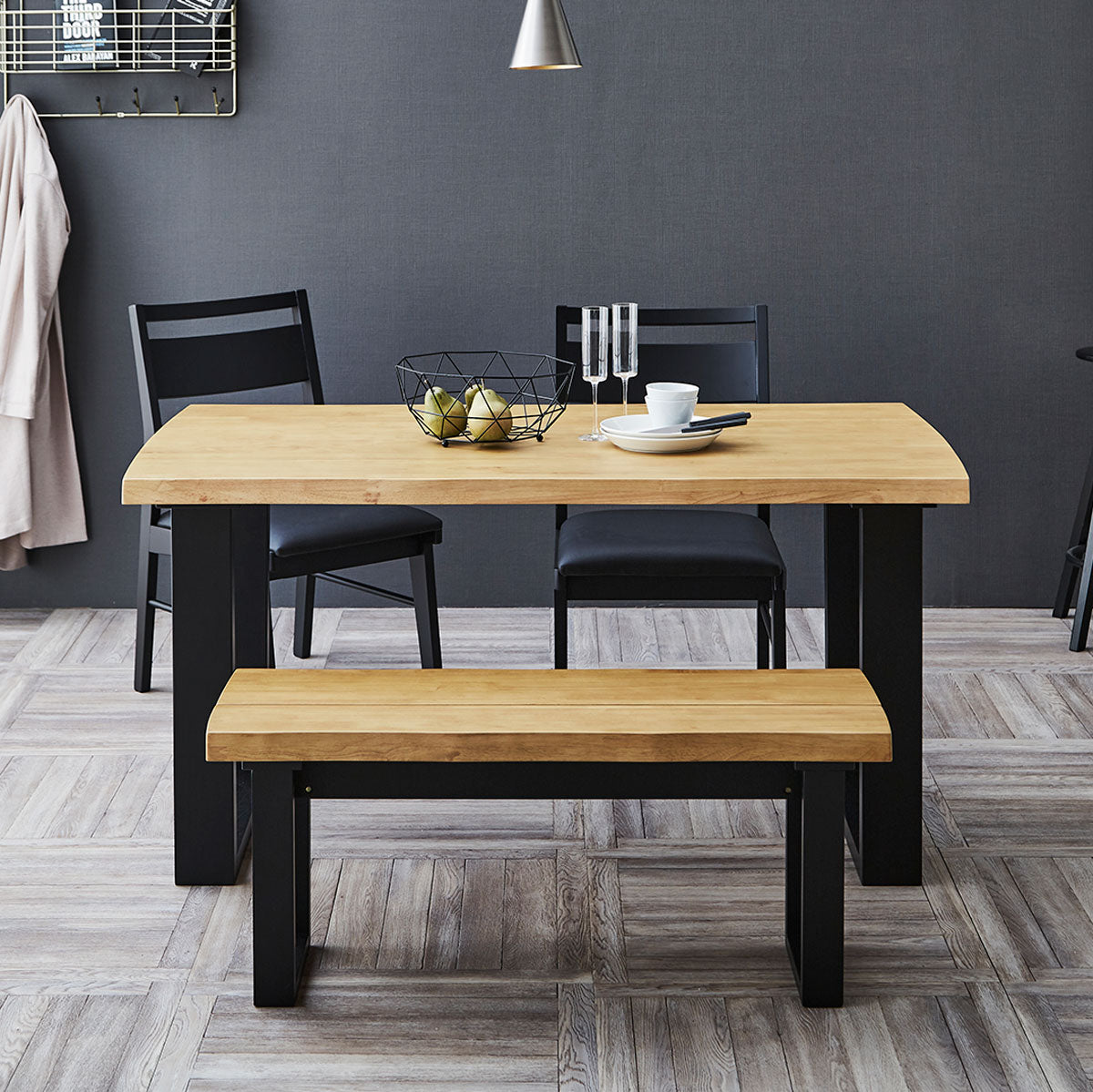 D4点セット レイド ベンチ LBR ｜家具・インテリア通販の関家具【公式】