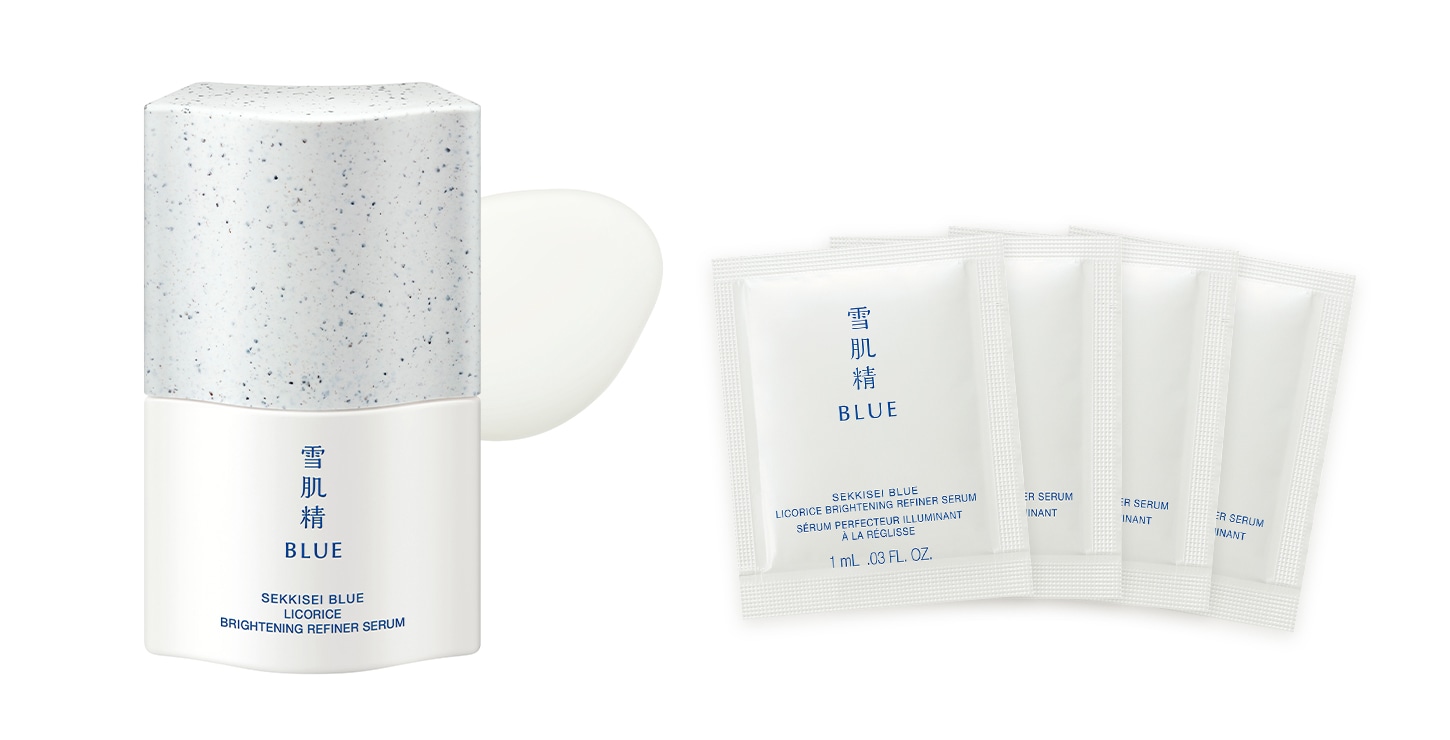 雪肌精 BLUE の商品をご購入で 美白美容液サンプル4点をプレゼント