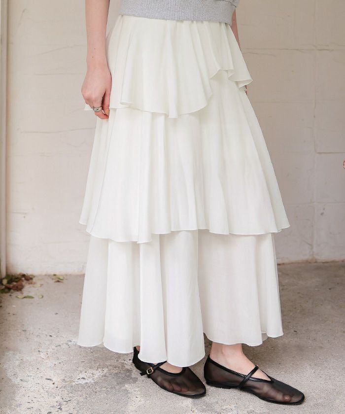 ランダムヘムティアードスカート | titivate