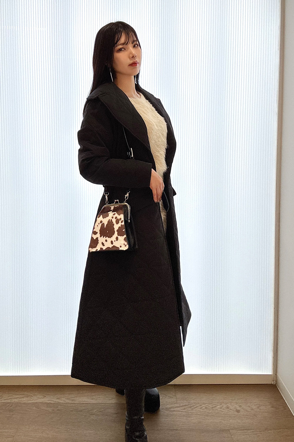 スタッフコーディネート】ウォッシャブルキルティングコート/ベージュ