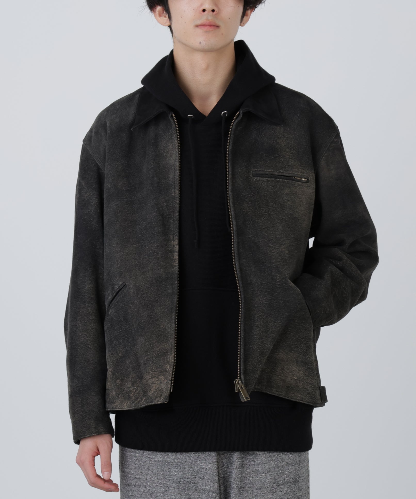LEATHER DETROITJACKET ‐Goat suede Antique finish‐ | SEVEN BY SEVEN