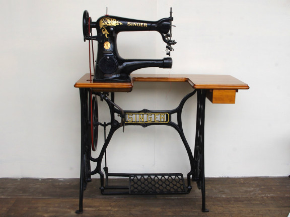 No.370 SINGER 18-2 シンガー製腕ミシン 工業用足踏みミシン