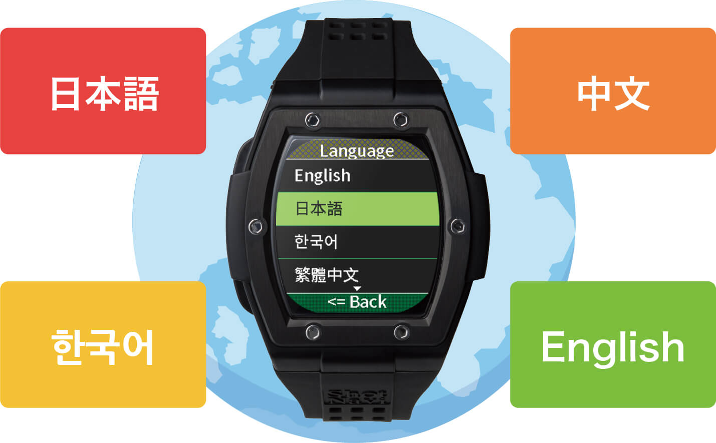 Shot Navi Crest II Touch::ゴルフ用GPSウォッチ