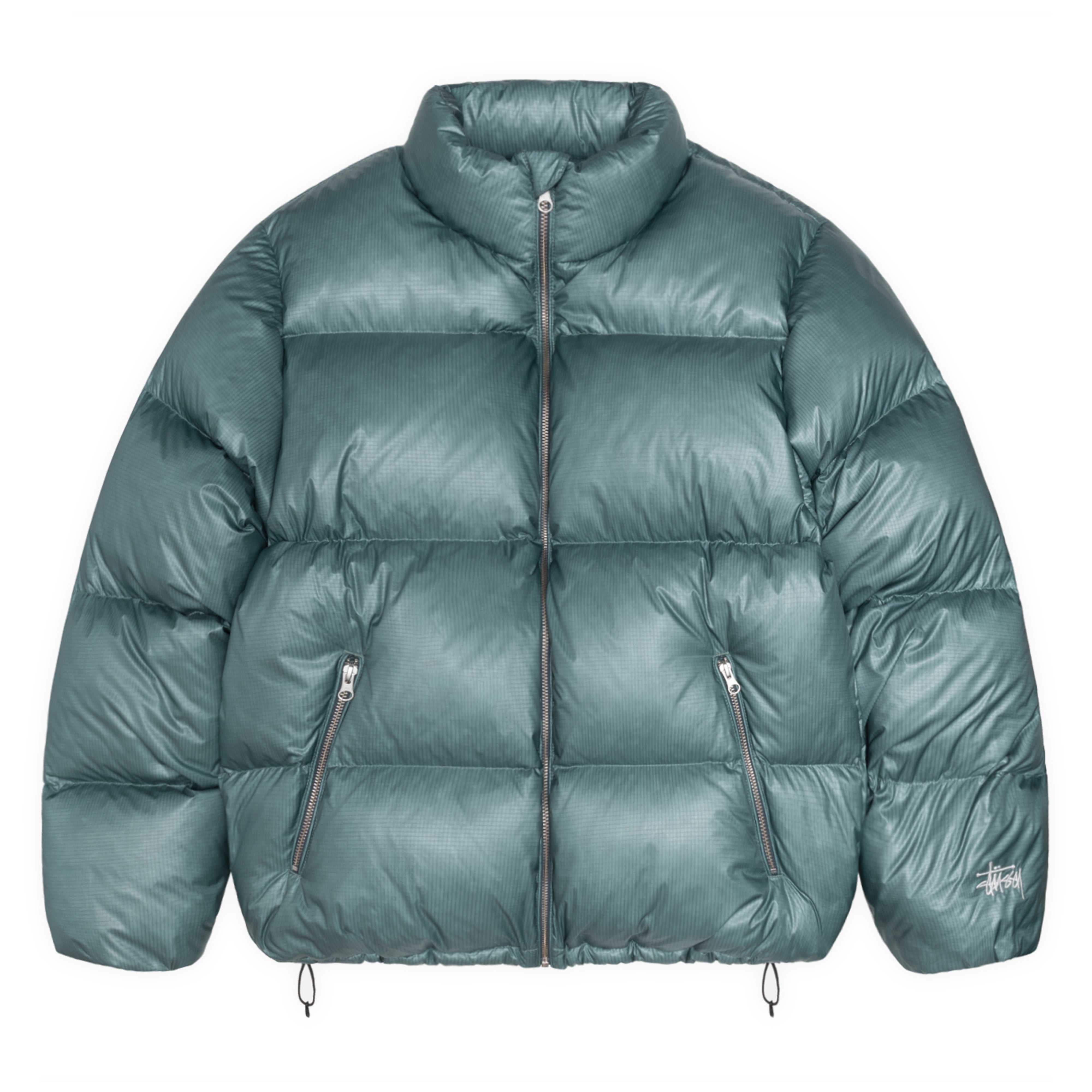 Stüssy: Men's Parachute Ripstop Down Puffer (Powder Blue) | DSMNY