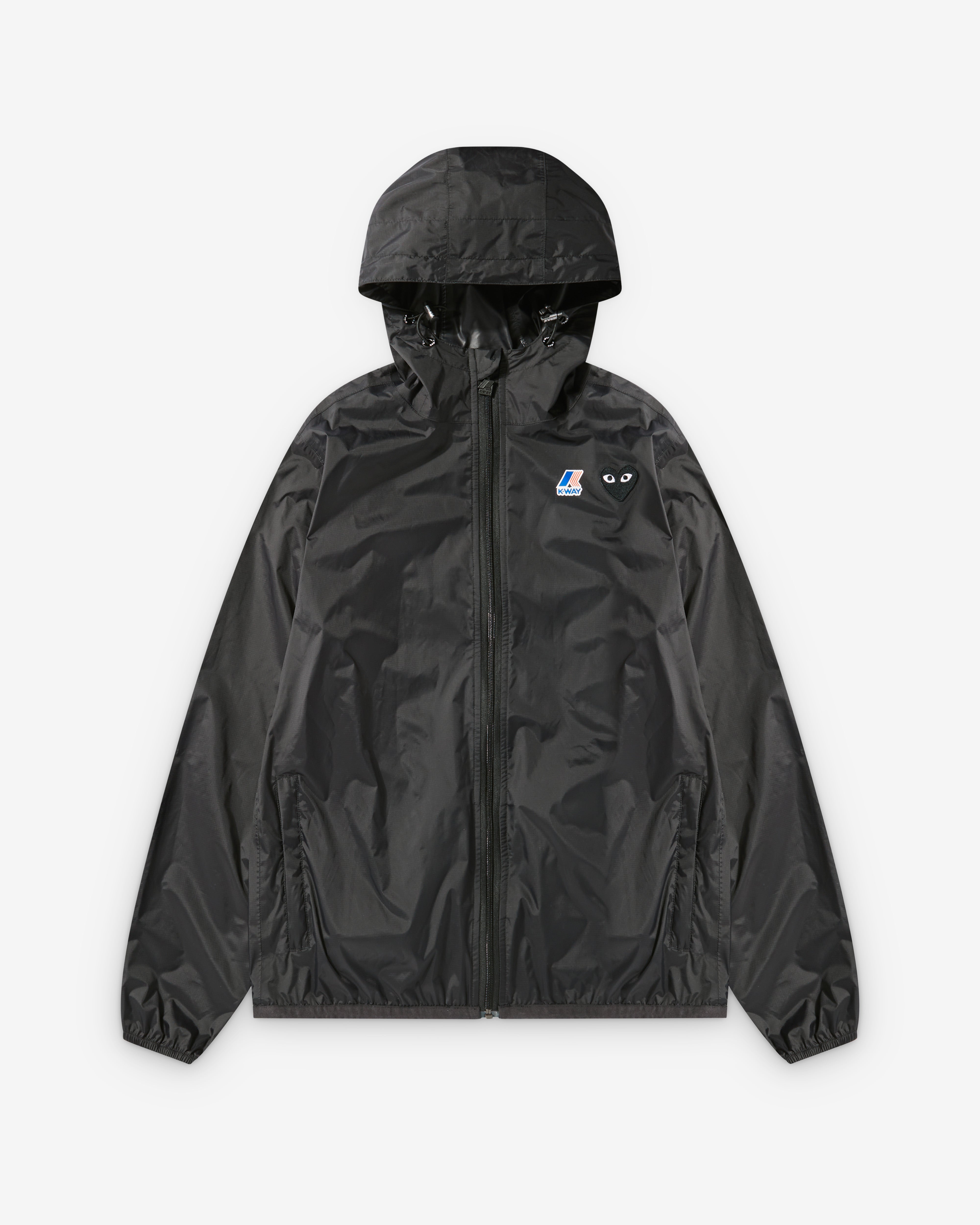 Play Comme des Garçons: K-Way Black Heart Zip Jacket (Black