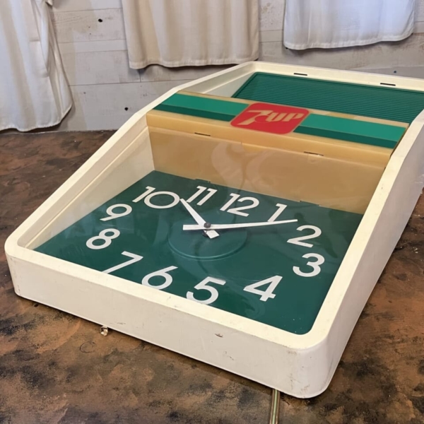 スーパーレア 60年代 セブンアップ パブミラー 時計 クロック 看板 鏡
