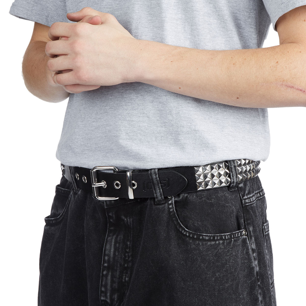 CCS Pyramid Studded Belt - 3 Row - Black