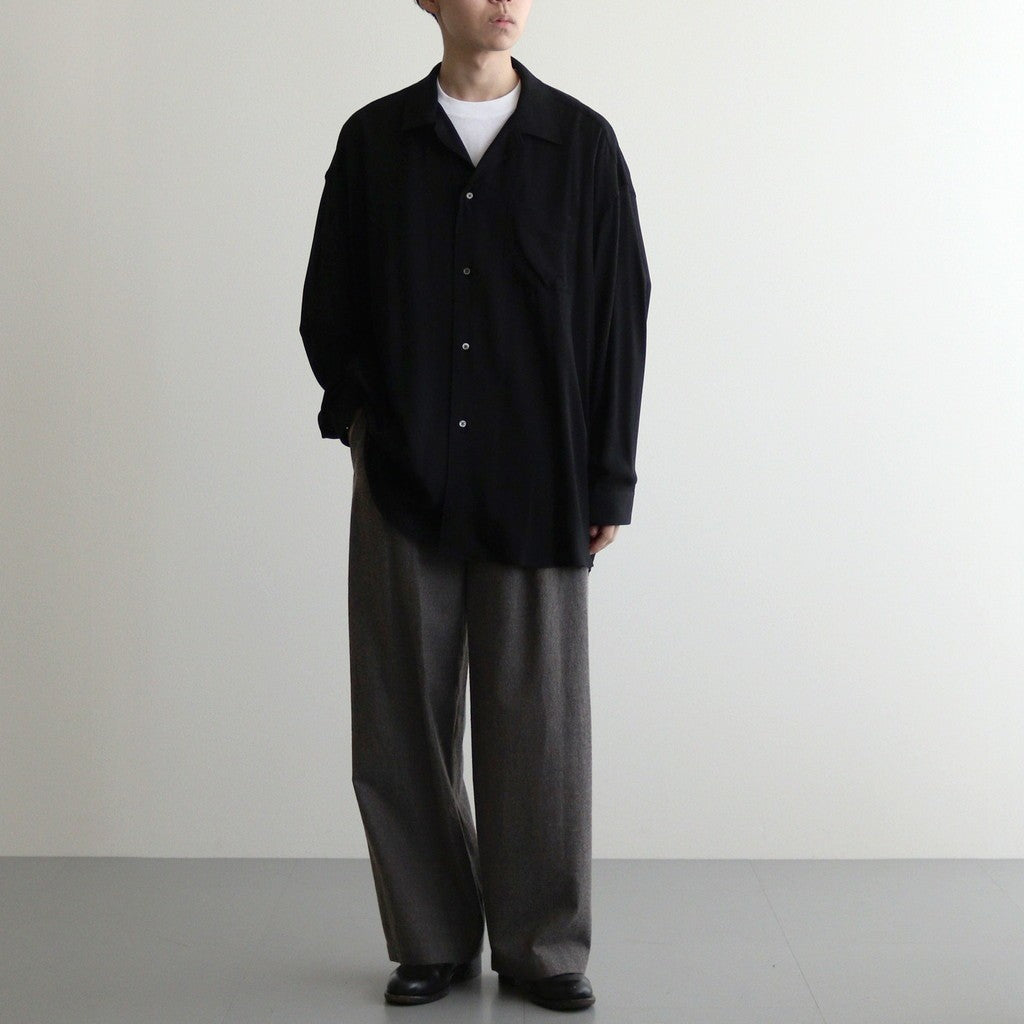 SIDOGRAS Twill Viscose Oversized Sleeping Shirt #BLACK [GM244