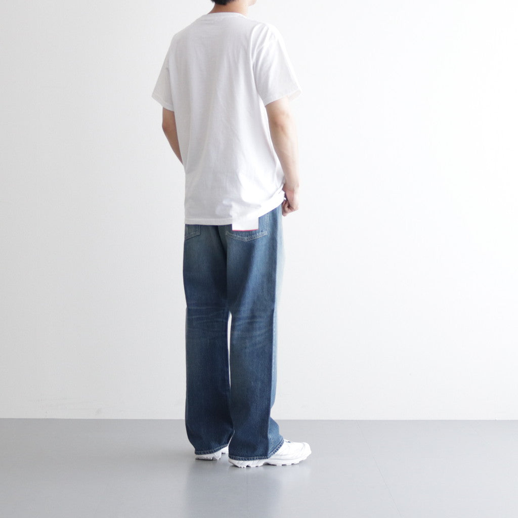 SELVAGE DENIM FIVE POCKET WIDE STRAIGHT PANTS #RIGID [GU233