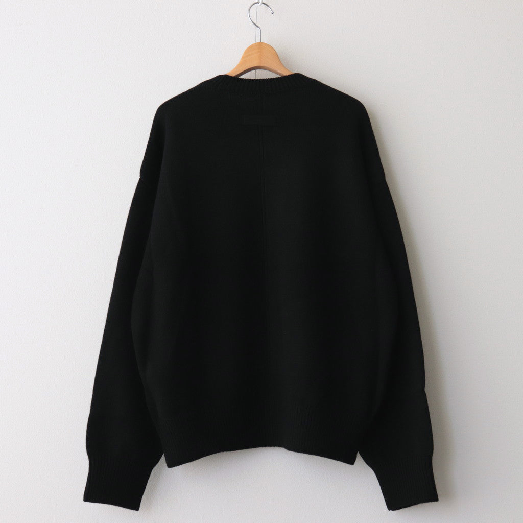 EX FINE LAMBS CREW NECK KNIT LS #BLACK [ST.691] – ciacura