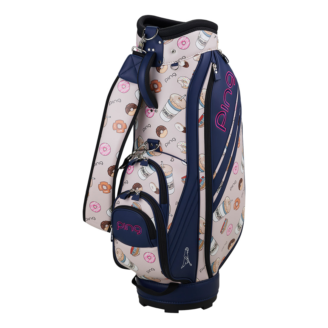 新作 2025年モデルPING キャディバッグ ドーナツデザイン ネイビー