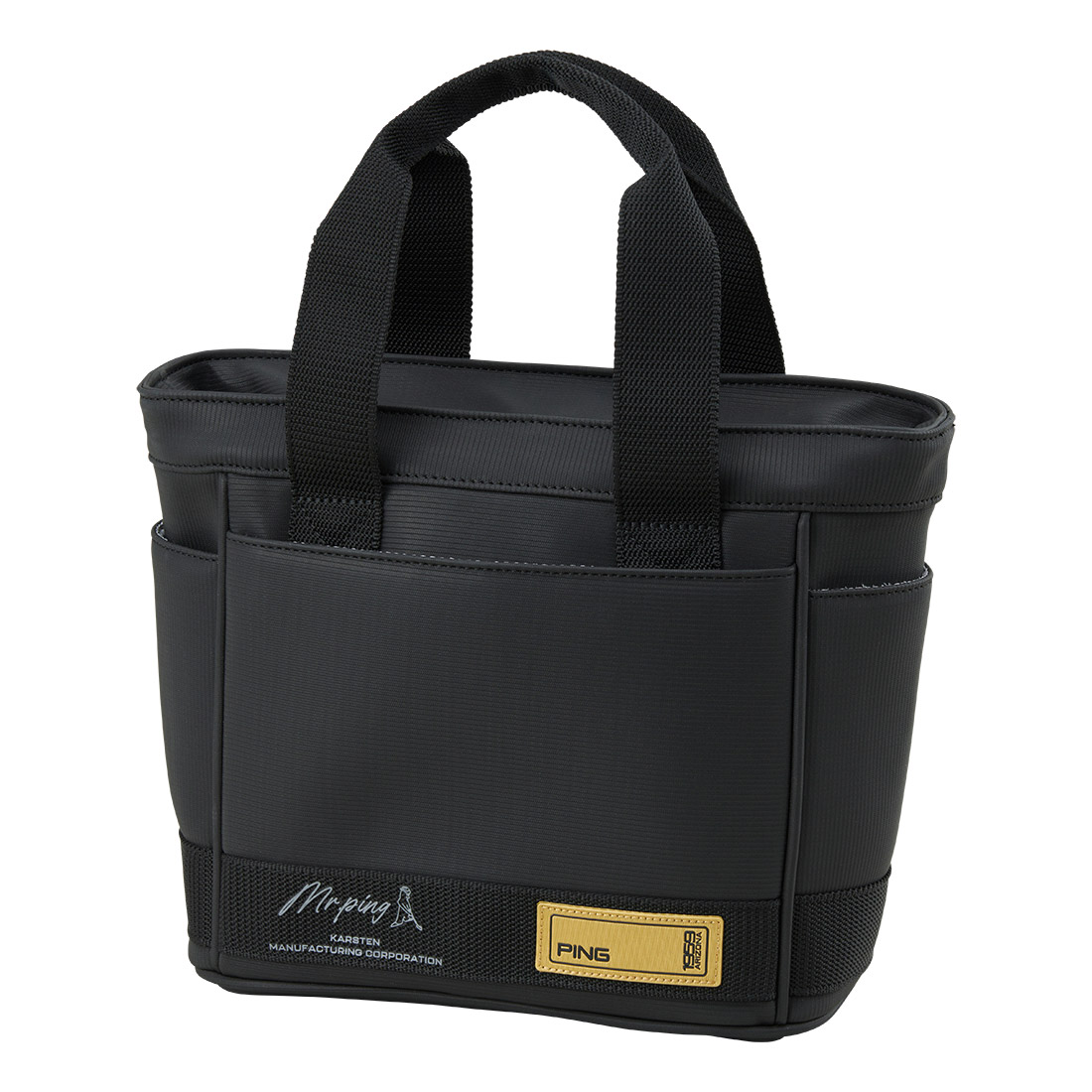 GB-F2507 ゴールドラインラウンドトート(ブラック): バッグ│PING