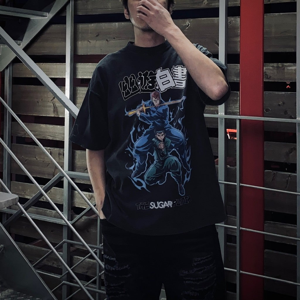 幽遊白書 | S/S T-Shirts - YUSUKE / KUWABARA #BLACK [TYUM24AM001