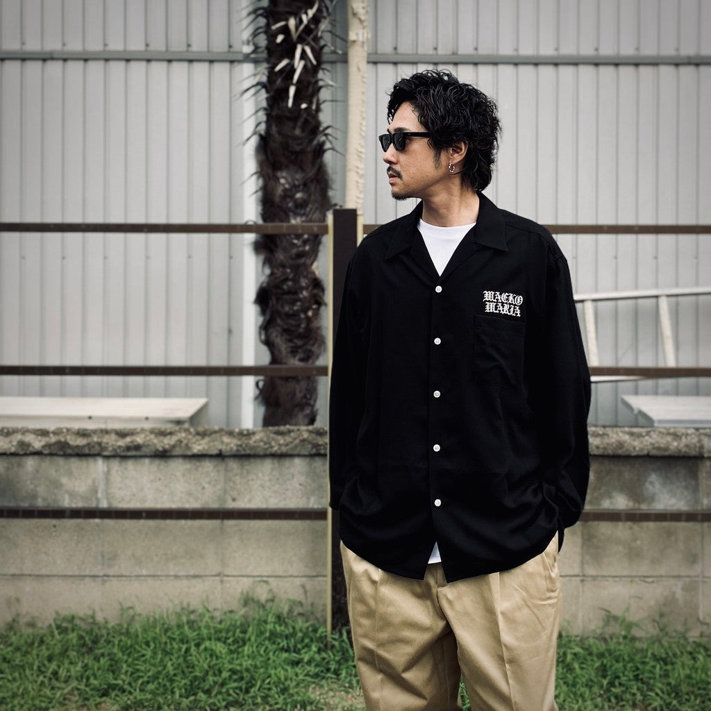 50'S SHIRT L/S ( TYPE-1 ) #BLACK [25FW-WMS-OC01]_WACKO MARIA