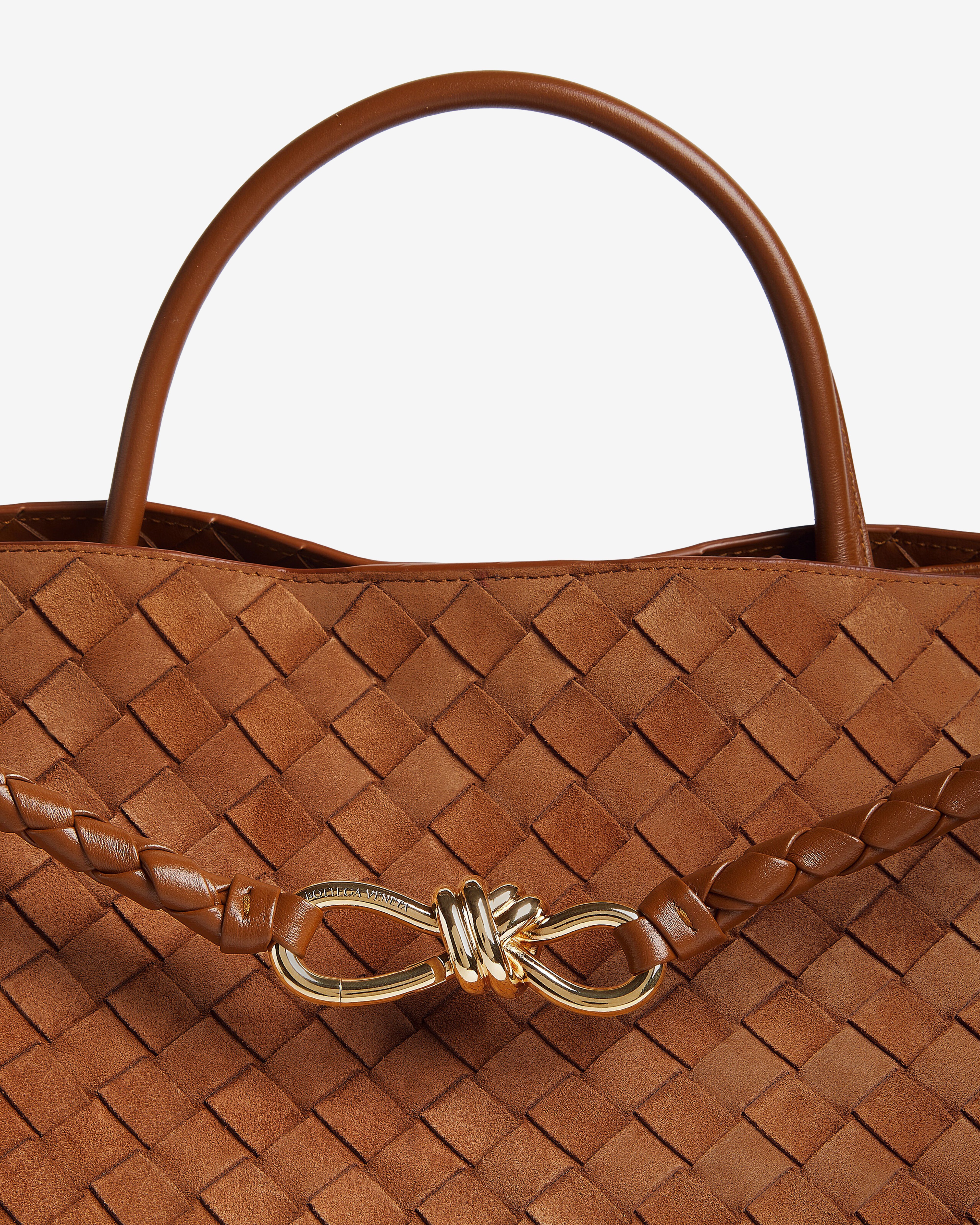 Bottega Veneta: Large Andiamo Bag (Amber) | DSML E-SHOP