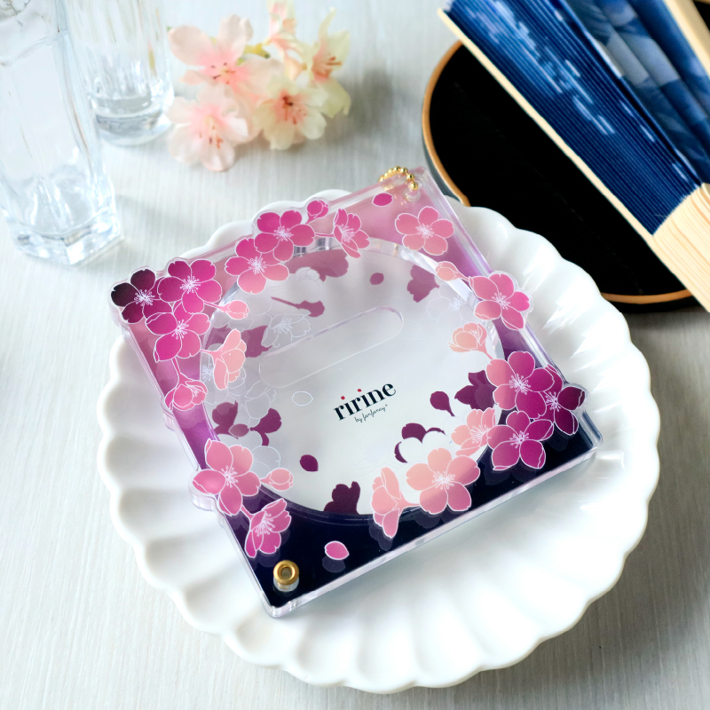 缶バッジアクリルフレーム75mm 夜桜 緑| FUKUYA ONLINE フクヤオンライン