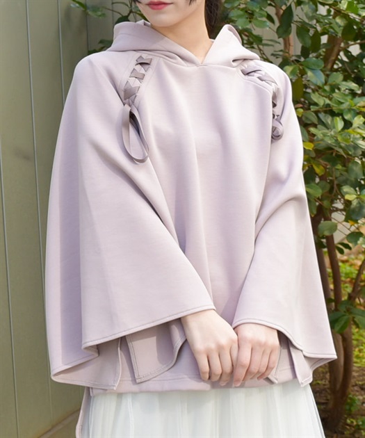 花粉ガード編み上げポンチョ | axes femme online shop