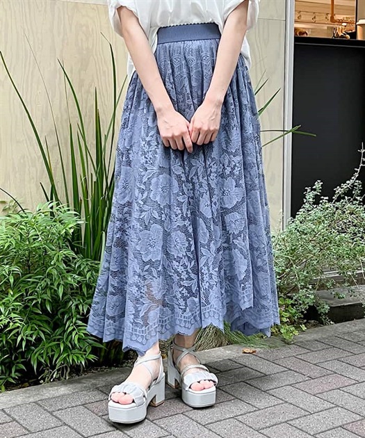 レースサーキュラースカート【WEB限定価格】 | axes femme online shop