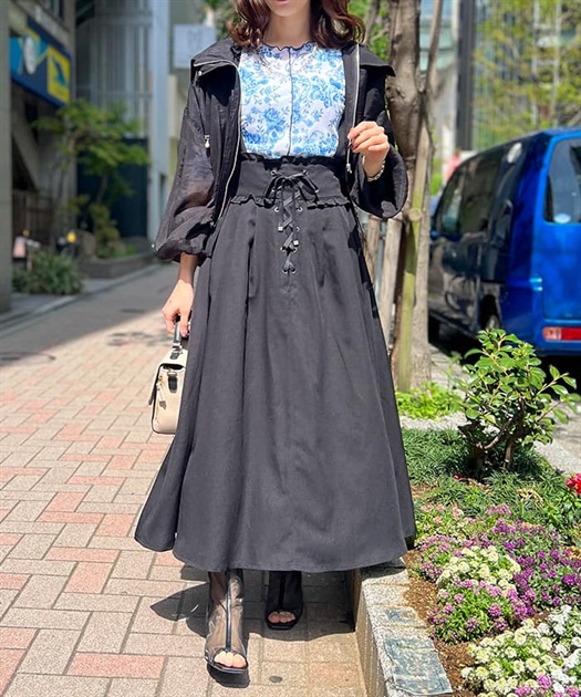 サス付レースアップロングスカート | axes femme -outlet- | axes