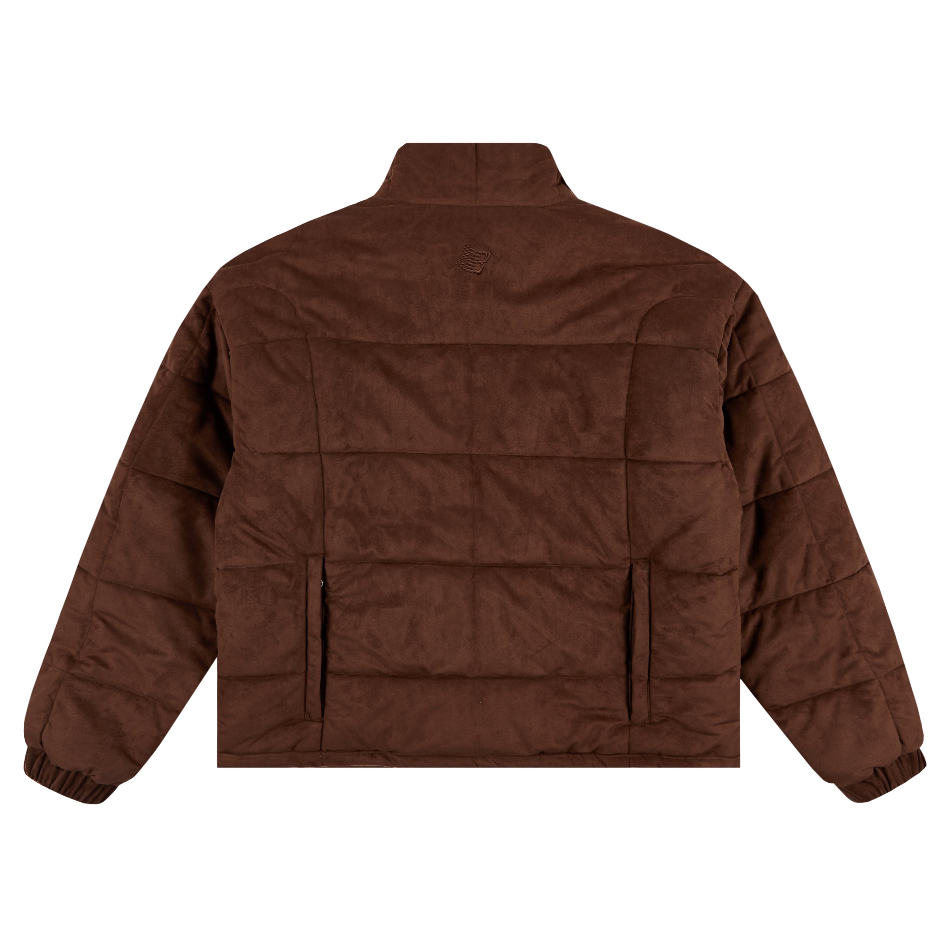 FAUX SUEDE PUFFER JACKET BROWN – BRONZE56K