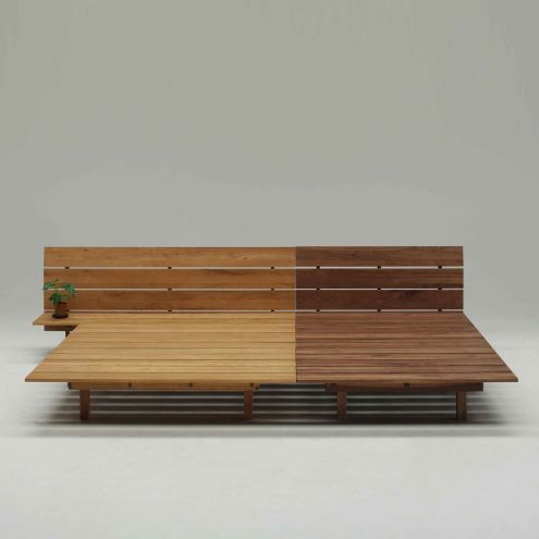 無垢材を贅沢に使ったベッドフレーム（Dダブルサイズ）〔bed068