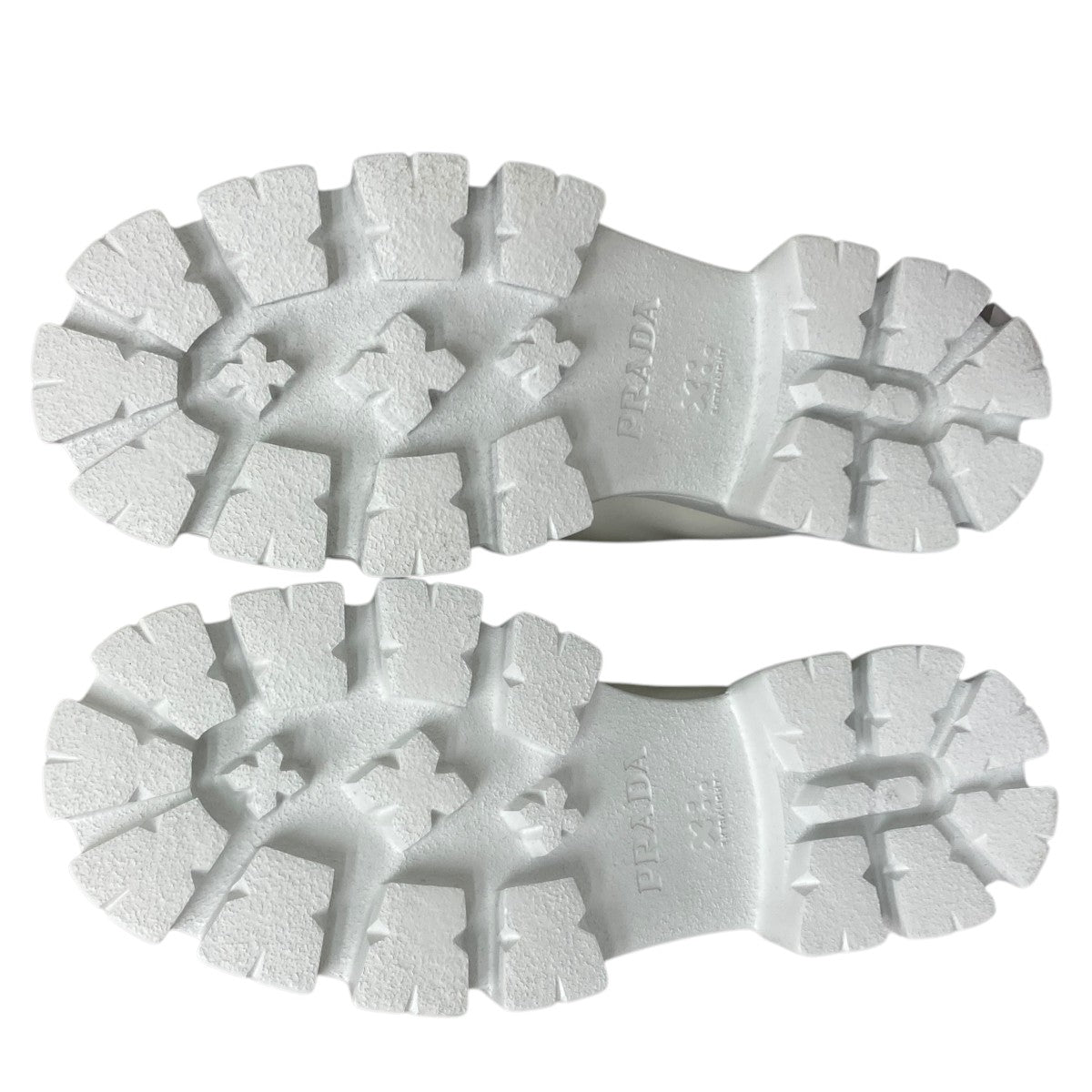 PRADA(プラダ) モノリスレースアップシューズ ホワイト サイズ 40