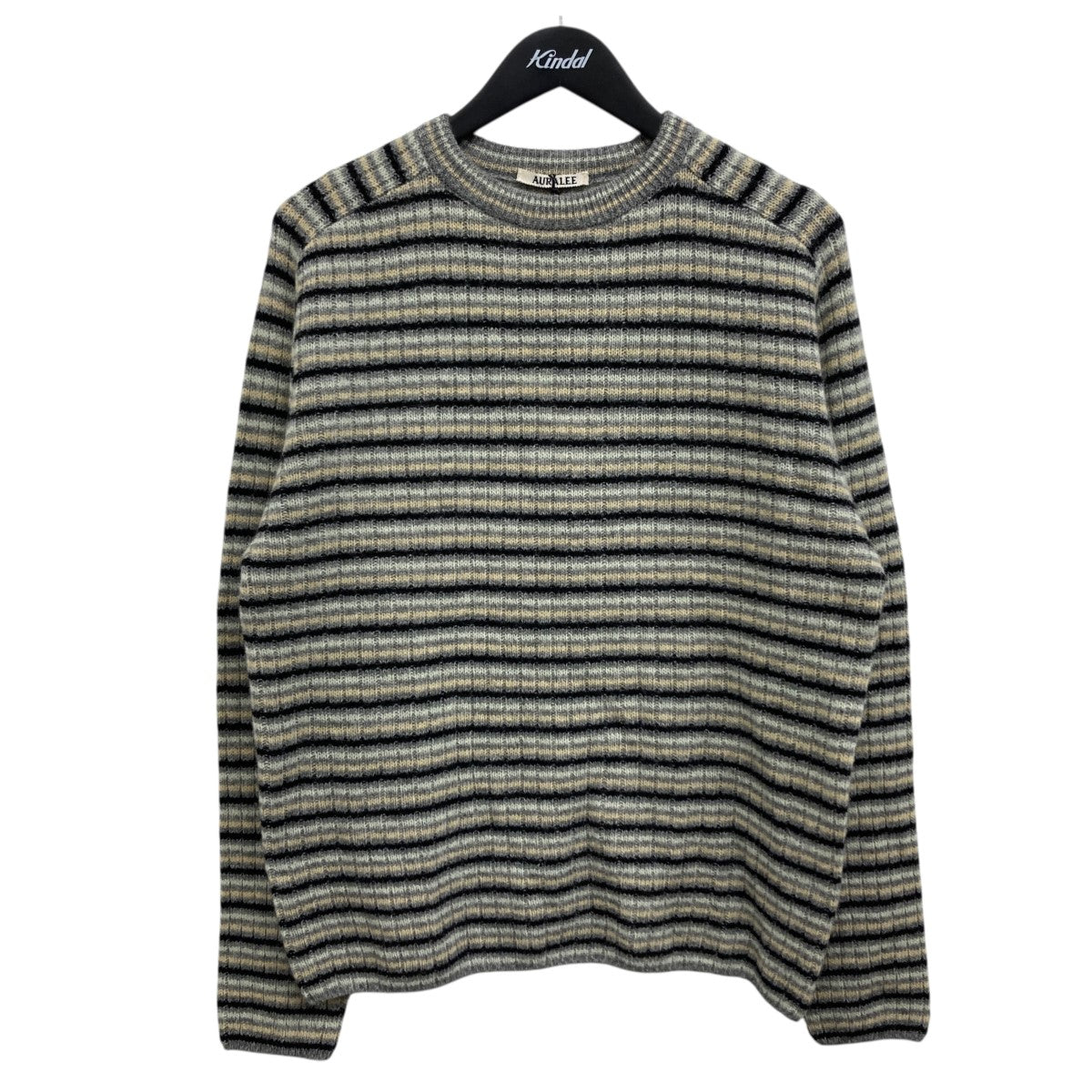 AURALEE(オーラリー) SHETLAND WOOL CASHMERE RIB KNIT P O カシミヤ