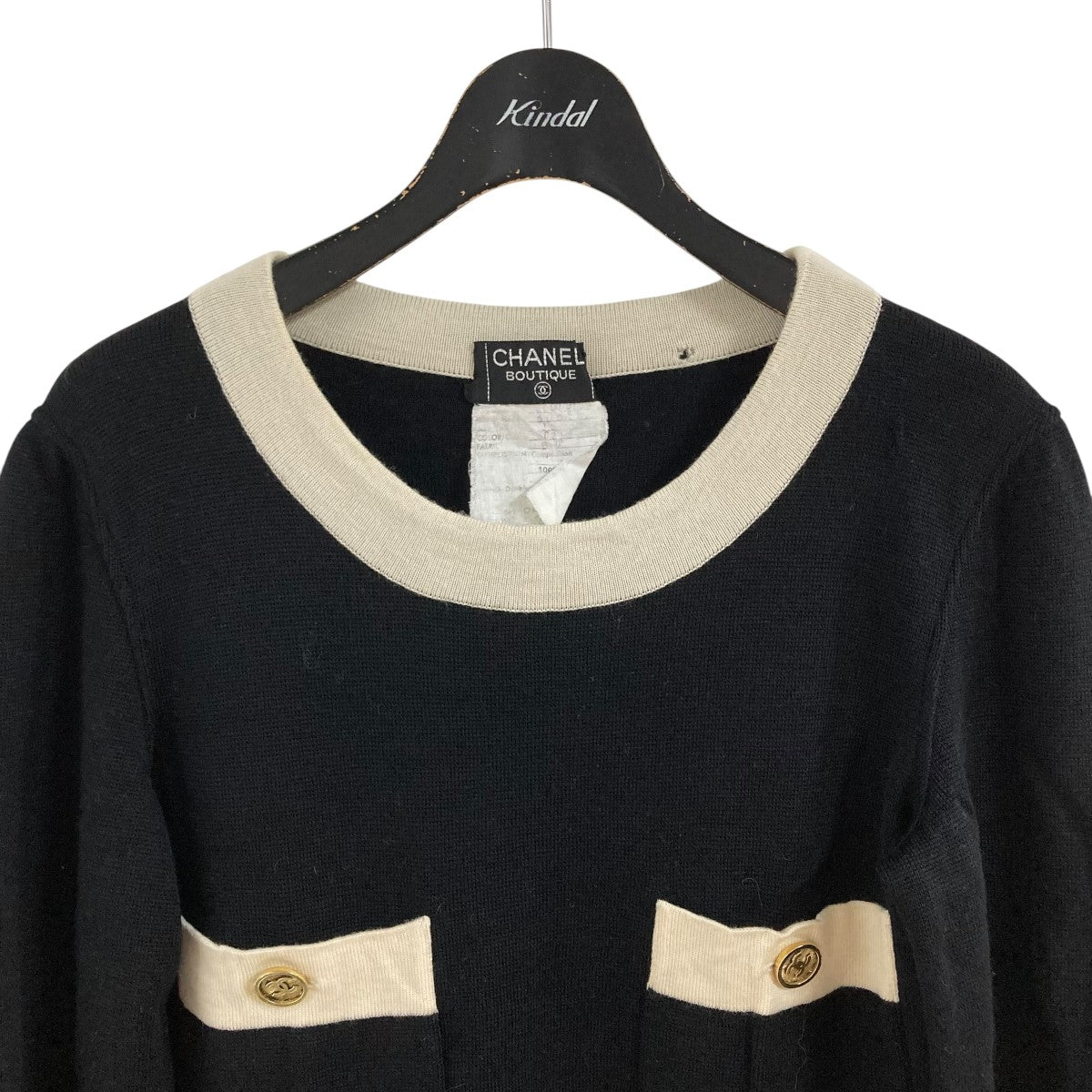 CHANEL(シャネル) ニットワンピース ブラック サイズ 38｜【公式